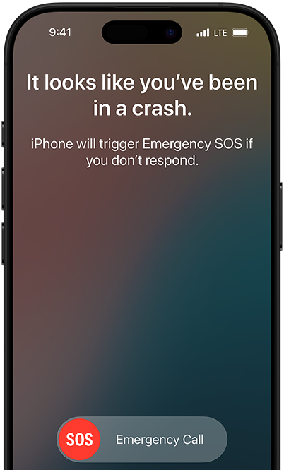 Obrazovka s&nbsp;polohou uživatele podle GPS a&nbsp;posíláním zpráv přes satelit na iPhonu 16&nbsp;Pro